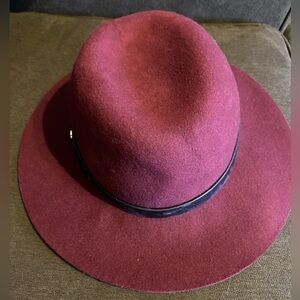 💙4 for $28💙 Red Wool Women's Wide Brim Fedora Hat Panama Sombrero Jazz Church
